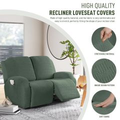 Recliner Covers, Stretch Reclining Chair Covers, Recliner Sofa Slipcovers Stripe Jacquard Recliner Couch Covers Furniture Protector Covers for Pet Kid