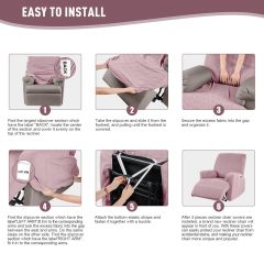 Recliner Covers, Stretch Reclining Chair Covers, Recliner Sofa Slipcovers Stripe Jacquard Recliner Couch Covers Furniture Protector Covers for Pet Kid