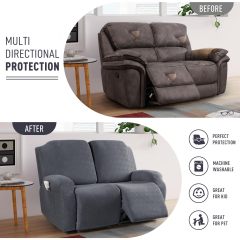 Recliner Covers, Stretch Reclining Chair Covers, Recliner Sofa Slipcovers Stripe Jacquard Recliner Couch Covers Furniture Protector Covers for Pet Kid