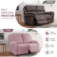 Recliner Covers, Stretch Reclining Chair Covers, Recliner Sofa Slipcovers Stripe Jacquard Recliner Couch Covers Furniture Protector Covers for Pet Kid