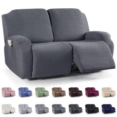 Recliner Covers, Stretch Reclining Chair Covers, Recliner Sofa Slipcovers Stripe Jacquard Recliner Couch Covers Furniture Protector Covers for Pet Kid