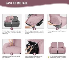 Recliner Covers, Stretch Reclining Chair Covers, Recliner Sofa Slipcovers Stripe Jacquard Recliner Couch Covers Furniture Protector Covers for Pet Kid