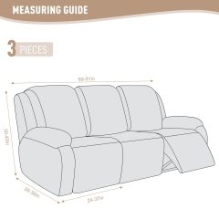 Recliner Covers, Stretch Reclining Chair Covers, Recliner Sofa Slipcovers Stripe Jacquard Recliner Couch Covers Furniture Protector Covers for Pet Kid
