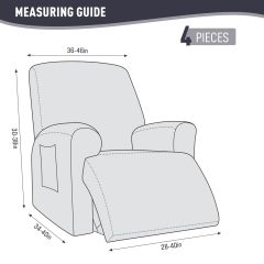 Recliner Covers, Stretch Reclining Chair Covers, Recliner Sofa Slipcovers Stripe Jacquard Recliner Couch Covers Furniture Protector Covers for Pet Kid