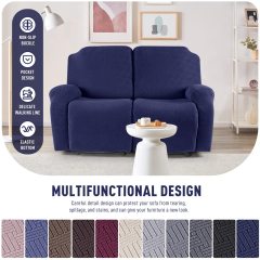 Recliner Covers, Stretch Reclining Chair Covers, Recliner Sofa Slipcovers Stripe Jacquard Recliner Couch Covers Furniture Protector Covers for Pet Kid