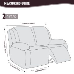 改KinCam Recliner Covers, Stretch Reclining Chair Covers, Recliner Sofa Slipcovers Stripe Jacquard Recliner Couch Covers Furniture Protector Covers for Pet Kid (1 Seater, Dark Gray)