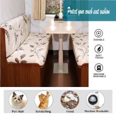 Dinette Cushion Covers， Stretch Jacquard Sofa Seat Slipcovers，Camper Cushions Cover Washable Couch Cushion Slipcovers
