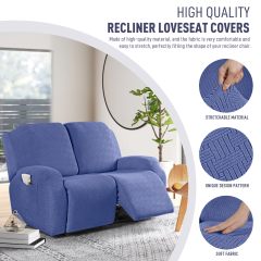 Recliner Covers, Stretch Reclining Chair Covers, Recliner Sofa Slipcovers Stripe Jacquard Recliner Couch Covers Furniture Protector Covers for Pet Kid
