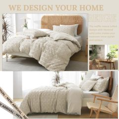 Waffle Weave Duvet Cover Set Mist Sage Tufted Duvet Cover 100% Washed Microfiber Soft & Breathable Textured Comforter Cover Set with Zipper Closure Corner Ties