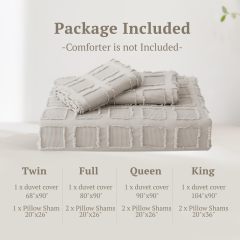 Waffle Weave Duvet Cover Set Mist Sage Tufted Duvet Cover 100% Washed Microfiber Soft & Breathable Textured Comforter Cover Set with Zipper Closure Corner Ties