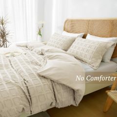 Waffle Weave Duvet Cover Set Mist Sage Tufted Duvet Cover 100% Washed Microfiber Soft & Breathable Textured Comforter Cover Set with Zipper Closure Corner Ties