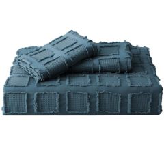 Waffle Weave Duvet Cover Set Mist Sage Tufted Duvet Cover 100% Washed Microfiber Soft & Breathable Textured Comforter Cover Set with Zipper Closure Corner Ties