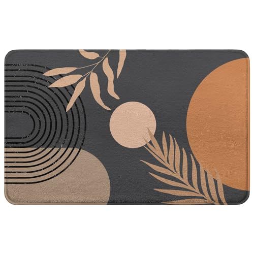 Bathroom Rugs Non-Slip Boho Bath Mat, Small Cute Bath Mat Soft Washable Bathmat Shower Rug for Bathtub Boho Decor