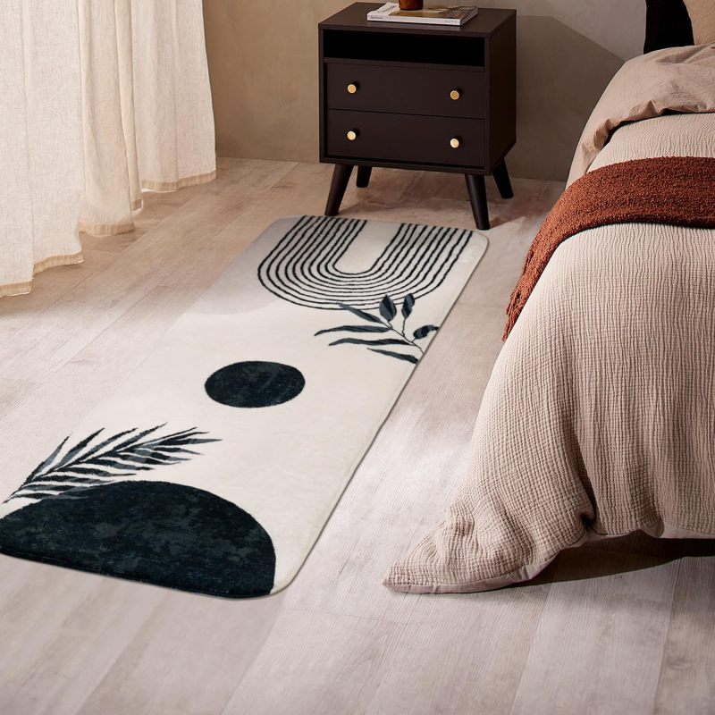 Bathroom Rugs Non-Slip Boho Bath Mat, Small Cute Bath Mat Soft Washable Bathmat Shower Rug for Bathtub Boho Decor