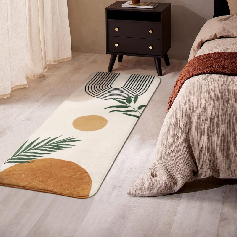 Bathroom Rugs Non-Slip Boho Bath Mat, Small Cute Bath Mat Soft Washable Bathmat Shower Rug for Bathtub Boho Decor
