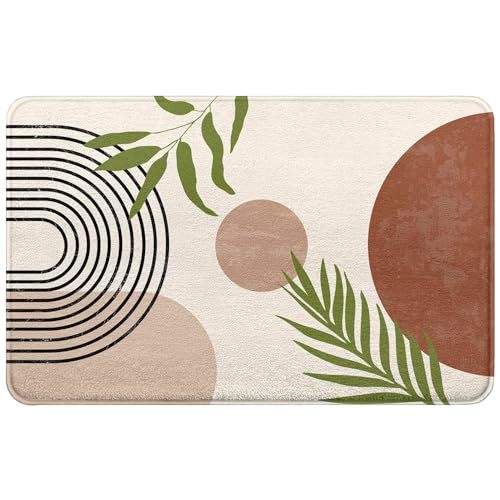 Bathroom Rugs Non-Slip Boho Bath Mat, Small Cute Bath Mat Soft Washable Bathmat Shower Rug for Bathtub Boho Decor