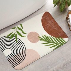 Bathroom Rugs Non-Slip Boho Bath Mat, Small Cute Bath Mat Soft Washable Bathmat Shower Rug for Bathtub Boho Decor