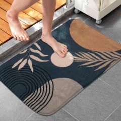 改Bathroom Rugs Non-Slip Boho Bath Mat, Small Cute Bath Mat Soft Washable Bathmat Shower Rug for Bathtub Boho Decor