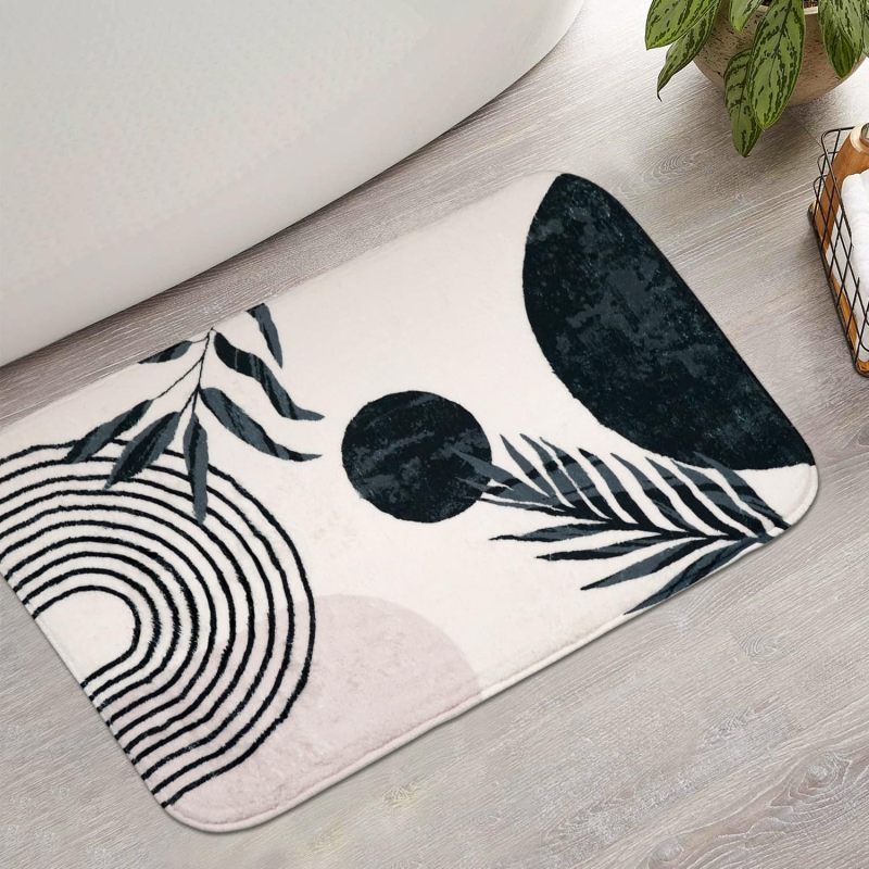 改Bathroom Rugs Non-Slip Boho Bath Mat, Small Cute Bath Mat Soft Washable Bathmat Shower Rug for Bathtub Boho Decor