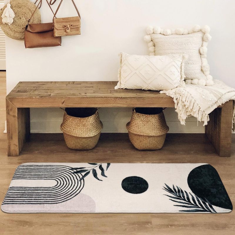 Bathroom Rugs Non-Slip Boho Bath Mat, Small Cute Bath Mat Soft Washable Bathmat Shower Rug for Bathtub Boho Decor
