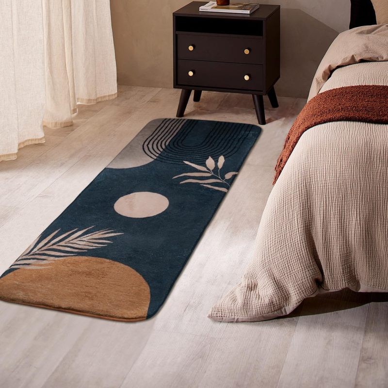 Bathroom Rugs Non-Slip Boho Bath Mat, Small Cute Bath Mat Soft Washable Bathmat Shower Rug for Bathtub Boho Decor