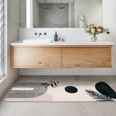 Bathroom Rugs Non-Slip Boho Bath Mat, Small Cute Bath Mat Soft Washable Bathmat Shower Rug for Bathtub Boho Decor