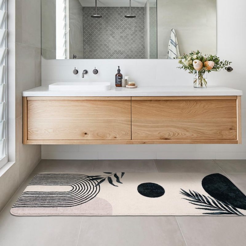 Bathroom Rugs Non-Slip Boho Bath Mat, Small Cute Bath Mat Soft Washable Bathmat Shower Rug for Bathtub Boho Decor