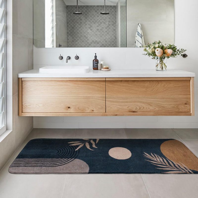 Bathroom Rugs Non-Slip Boho Bath Mat, Small Cute Bath Mat Soft Washable Bathmat Shower Rug for Bathtub Boho Decor