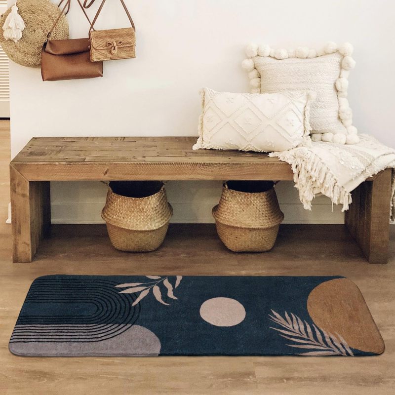 Bathroom Rugs Non-Slip Boho Bath Mat, Small Cute Bath Mat Soft Washable Bathmat Shower Rug for Bathtub Boho Decor