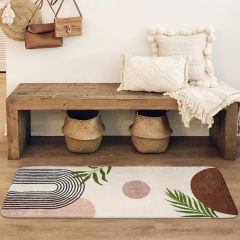 Bathroom Rugs Non-Slip Boho Bath Mat, Small Cute Bath Mat Soft Washable Bathmat Shower Rug for Bathtub Boho Decor