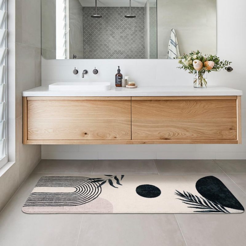 Bathroom Rugs Non-Slip Boho Bath Mat, Small Cute Bath Mat Soft Washable Bathmat Shower Rug for Bathtub Boho Decor