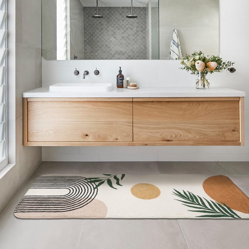 Bathroom Rugs Non-Slip Boho Bath Mat, Small Cute Bath Mat Soft Washable Bathmat Shower Rug for Bathtub Boho Decor