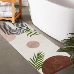 Bathroom Rugs Non-Slip Boho Bath Mat, Small Cute Bath Mat Soft Washable Bathmat Shower Rug for Bathtub Boho Decor