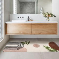 Bathroom Rugs Non-Slip Boho Bath Mat, Small Cute Bath Mat Soft Washable Bathmat Shower Rug for Bathtub Boho Decor