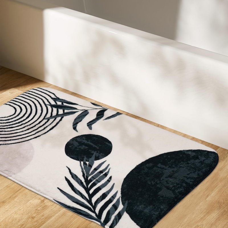 改Bathroom Rugs Non-Slip Boho Bath Mat, Small Cute Bath Mat Soft Washable Bathmat Shower Rug for Bathtub Boho Decor
