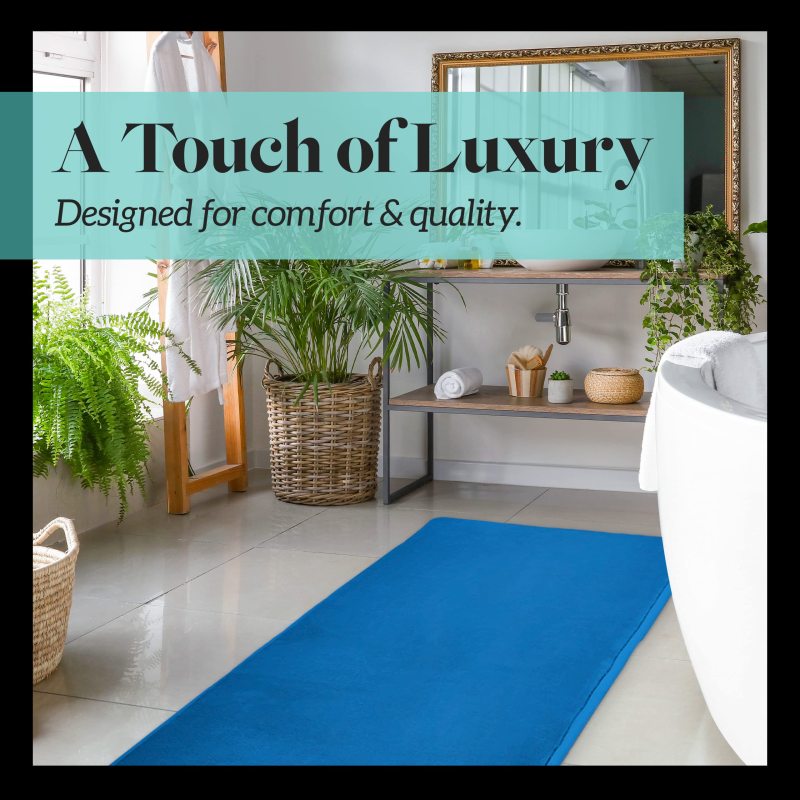 改Genteele Bath Mats, Non Slip - Grey 17" x 24" Memory Foam Bathroom Rugs - Quick Dry
