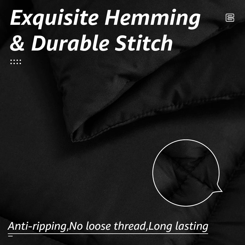改HYLEORY All Season Twin Size Bed Comforter - Cooling Down Alternative Quilted Duvet Insert with Corner Tabs - Winter Warm - Machine Washable - Dark Grey
