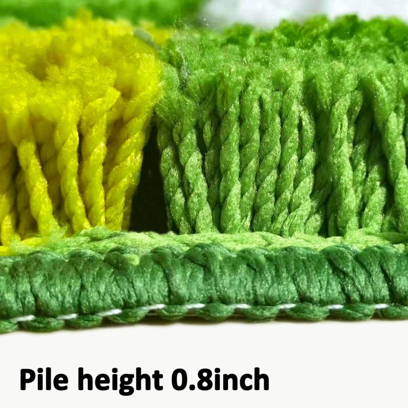 改Cute Green Moss Bathroom Runner Rug Long Rectangular Boho Aesthetic Leaf Leaves Bath Mat Shaggy Non Slip Absorbent Shower Mat Decor