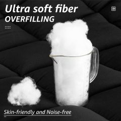 改HYLEORY All Season Twin Size Bed Comforter - Cooling Down Alternative Quilted Duvet Insert with Corner Tabs - Winter Warm - Machine Washable - Dark Grey