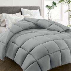 All Season Twin Size Bed Comforter - Cooling Down Alternative Quilted Duvet Insert with Corner Tabs - Winter Warm - Machine Washable