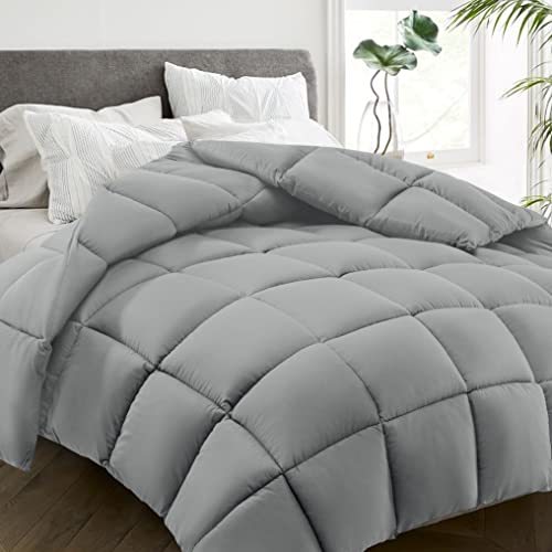 All Season Twin Size Bed Comforter - Cooling Down Alternative Quilted Duvet Insert with Corner Tabs - Winter Warm - Machine Washable