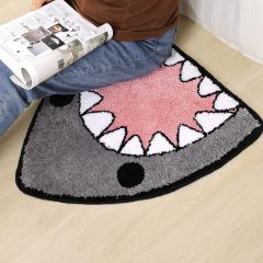 改TRUEDAYS Bathroom Rug Bath Mat Shark Shaped Non Slip Bath Rug Extra Soft and Absorbent Microfiber Bath Rugs for Bathroom Floor Tub and Shower Dry Quickly