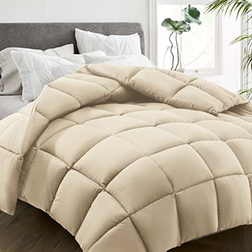 All Season Twin Size Bed Comforter - Cooling Down Alternative Quilted Duvet Insert with Corner Tabs - Winter Warm - Machine Washable