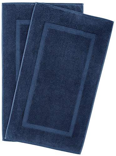 改Cotton Banded Bath Mats 2 Pack, [Not a Bathroom Rug], 22"x34" (Grey)