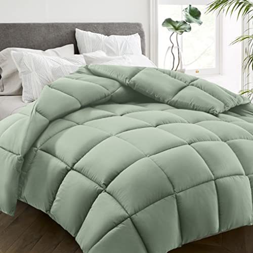 All Season Twin Size Bed Comforter - Cooling Down Alternative Quilted Duvet Insert with Corner Tabs - Winter Warm - Machine Washable