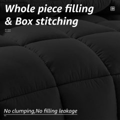 改HYLEORY All Season Twin Size Bed Comforter - Cooling Down Alternative Quilted Duvet Insert with Corner Tabs - Winter Warm - Machine Washable - Dark Grey