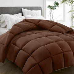 All Season Twin Size Bed Comforter - Cooling Down Alternative Quilted Duvet Insert with Corner Tabs - Winter Warm - Machine Washable