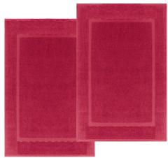 改Cotton Banded Bath Mats 2 Pack, [Not a Bathroom Rug], 22"x34" (Grey)