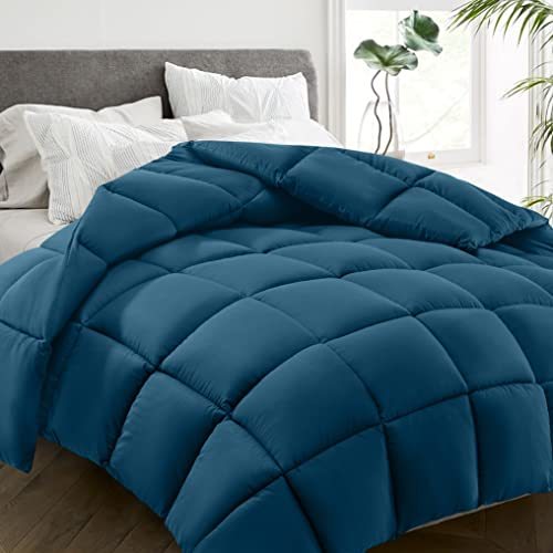 All Season Twin Size Bed Comforter - Cooling Down Alternative Quilted Duvet Insert with Corner Tabs - Winter Warm - Machine Washable