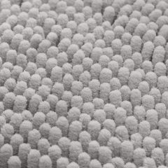 改HOMEIDEAS 3 Pieces Bathroom Rugs, Ultra Soft Non Slip Absorbent Chenille Toilet Bath Mat Set (Grey)